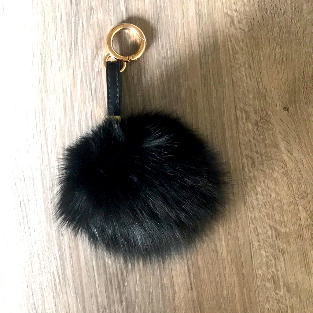 Real Fox Fur Key Charm